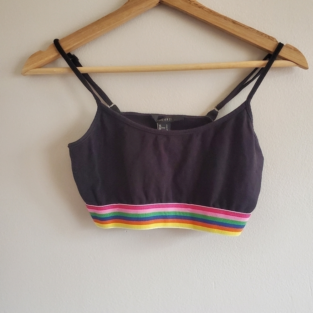 F21 rainbow bralette